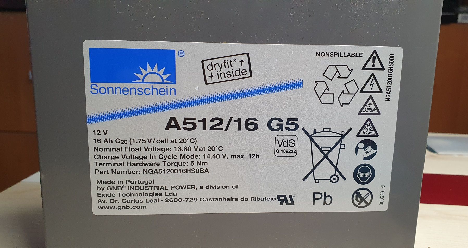 Nowy akumulator 16Ah SONNENSCHEIN A512/16 G5 UPS