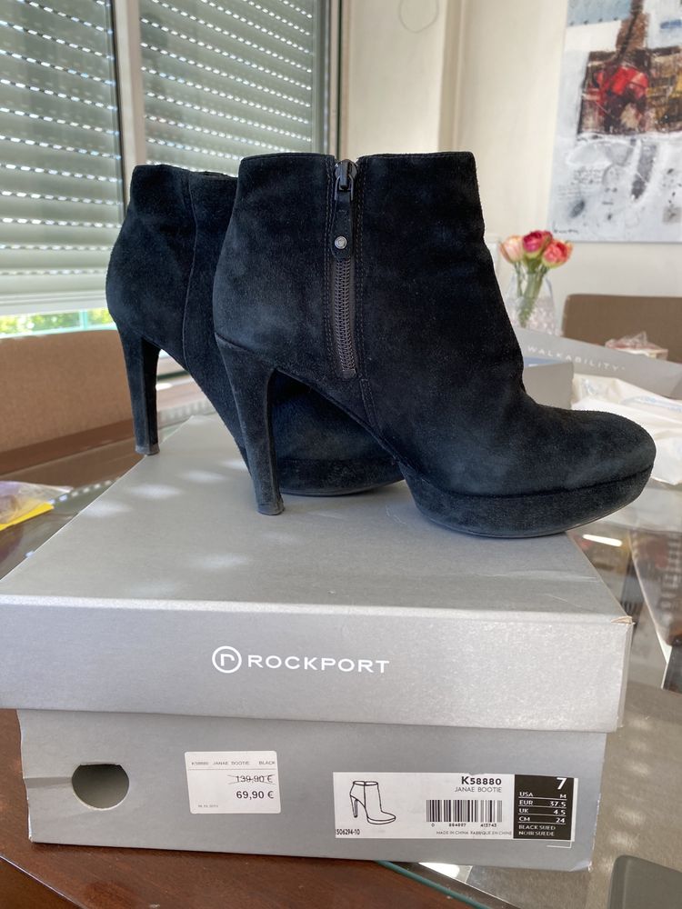 Botins pretos Senhora Rockport, 37 (super confortáveis)