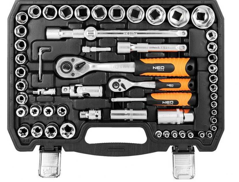 NOWY zestaw klucz NEO 108 elementów 1/2", 1/4"