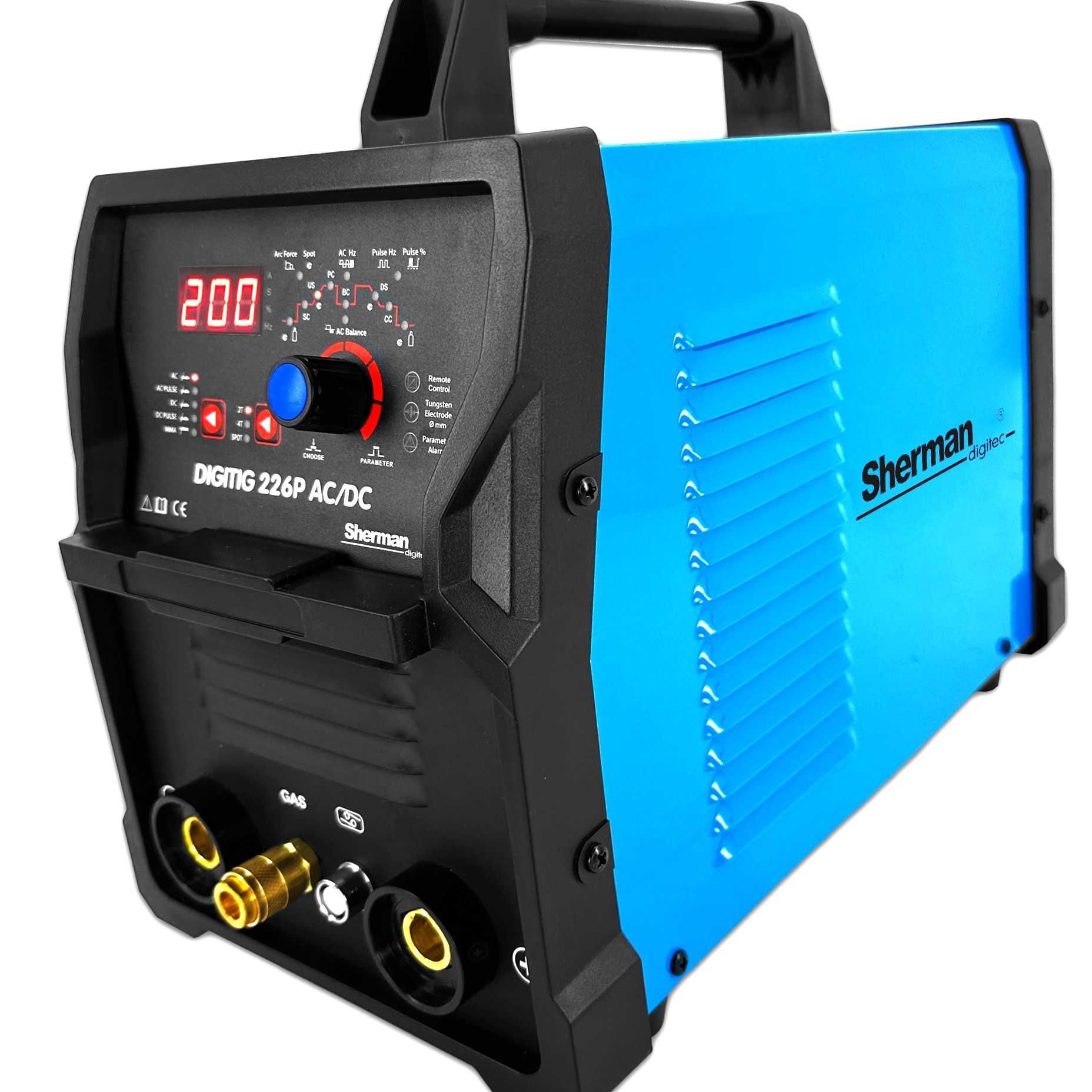Spawarka TIG Digitig 226P AC/DC Pulse Sherman + druty tig