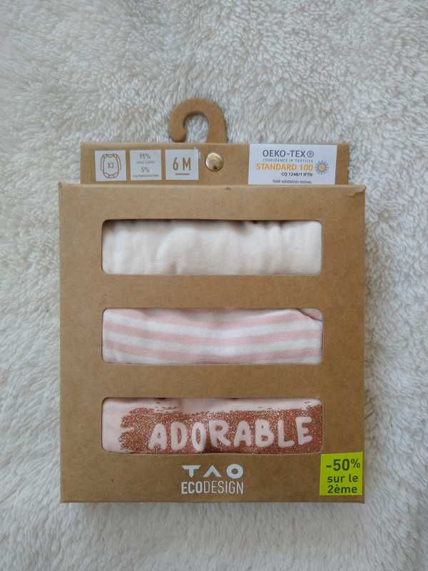 3 body Tao Tape A L’oeil NOWE 3pak rozmiar 62 size 68 Oeko-Tex