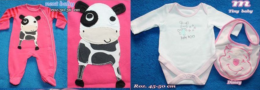Zestaw śpioszki + body dla wcześniaczka roz. 45-56cm