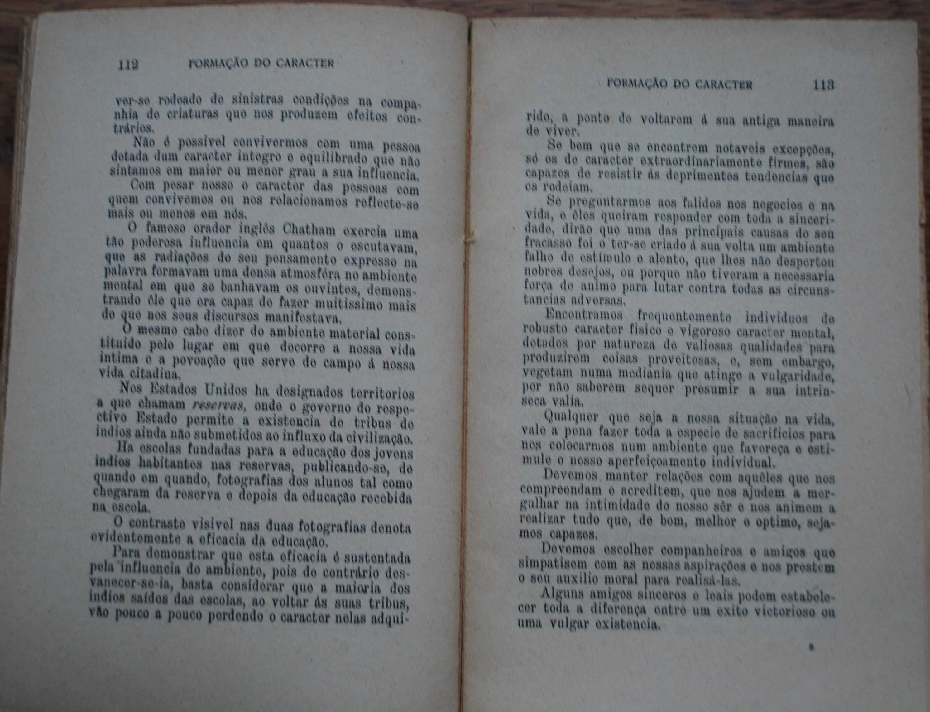 Formação do Caracter de O. S. Marden - 1ª Edição Ano 1927