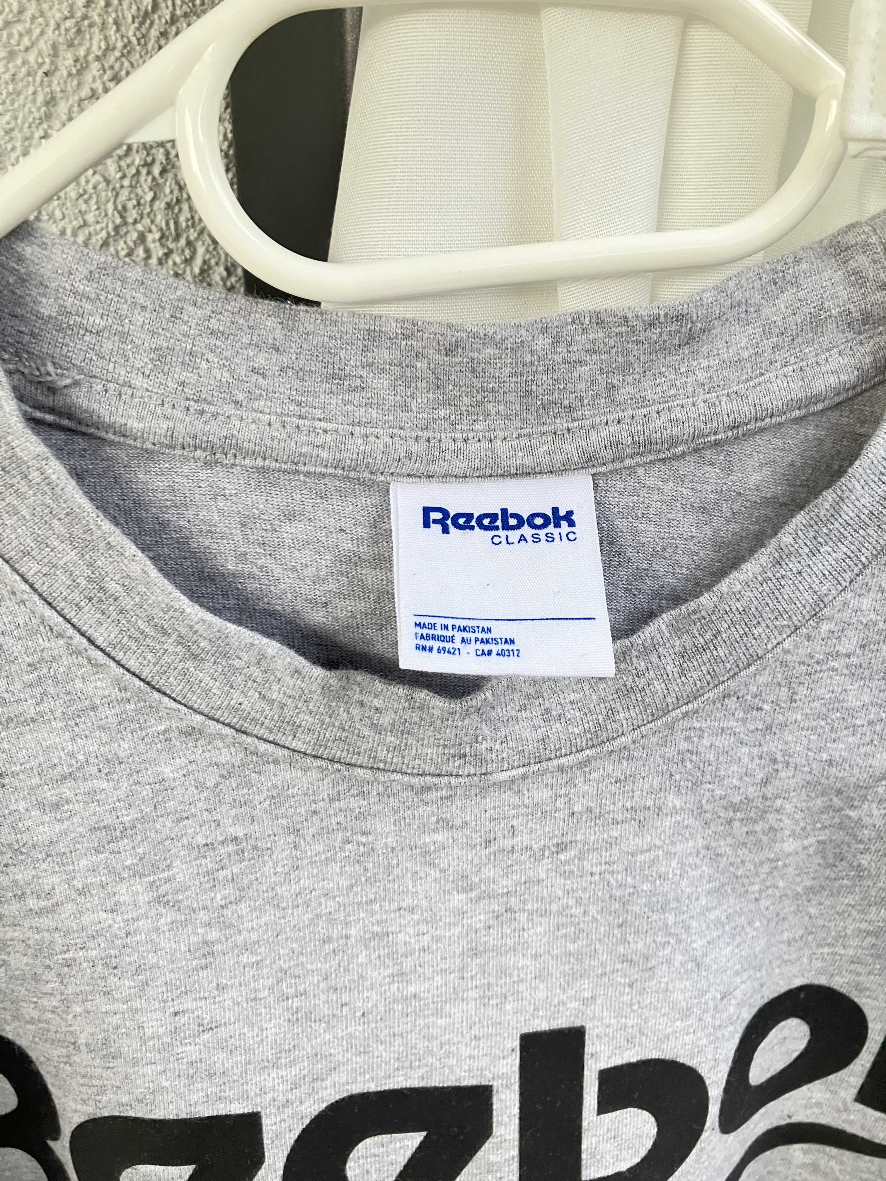 Reebok classic szary t-shirt koszulka męska mięsista bawełna logo