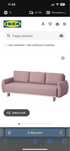 Sofa kanapa rozkladana GRUNNARP IKEA różowa nieuzywana