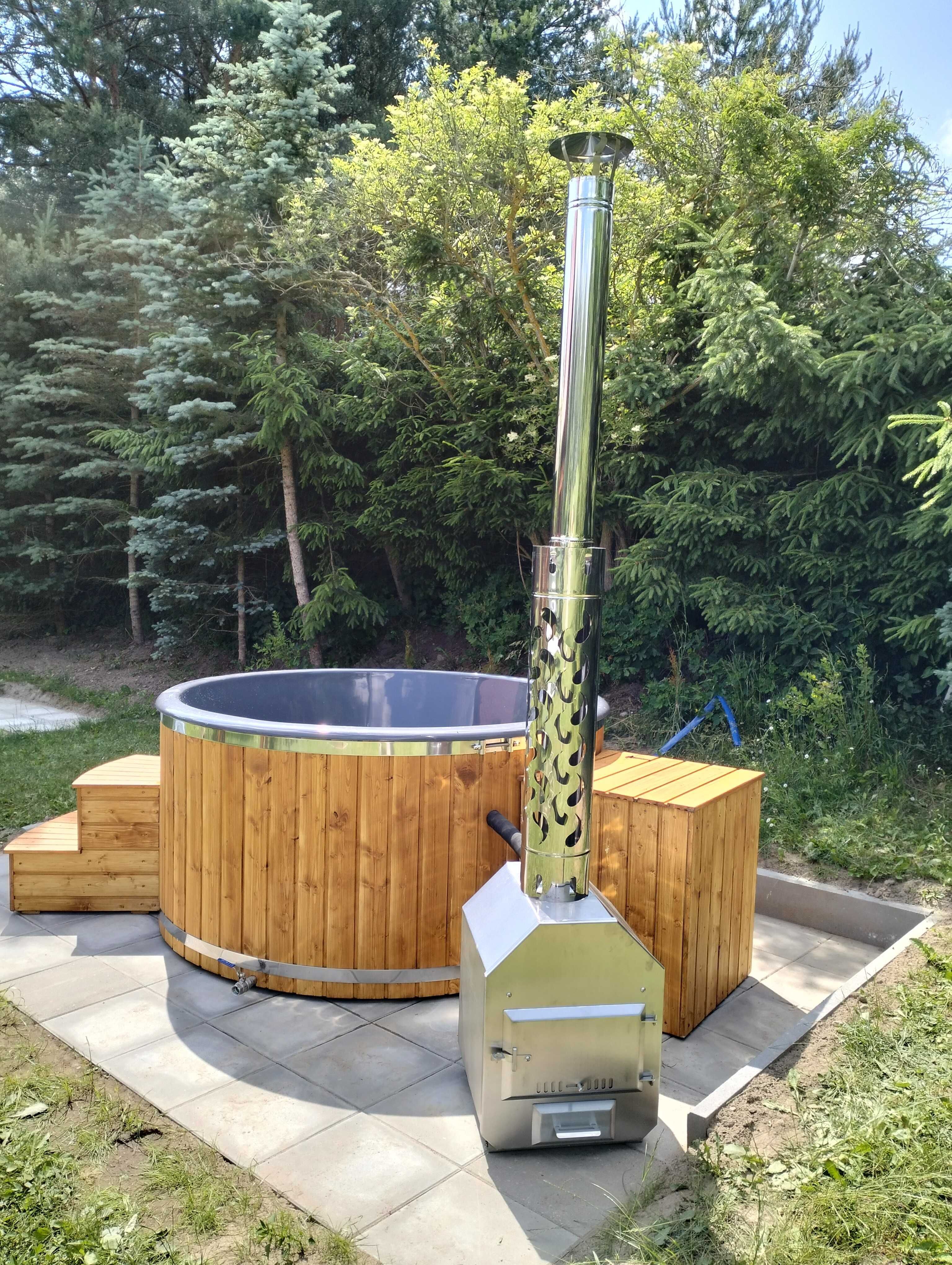 KOMPLETNA Gorąca beczka Balia ogrodowa Jacuzzi