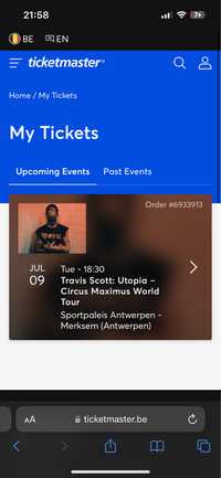 Билеты на концерт Travis Scott, Antwerpen