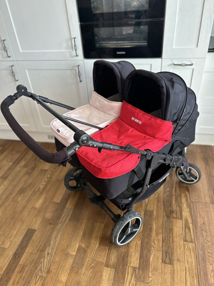Wózek dziecięcy bliźniaczy Baby Monsters easy twin 3.0