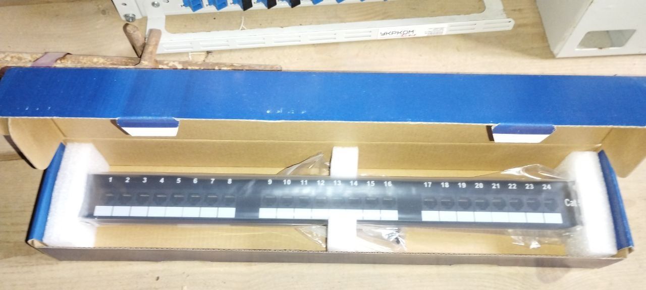 Патч панель 1U 24 порта кат. 5Е 19"