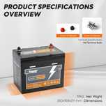 Акумулятор POWMR LiFePO4 100Ah  12.8V mini