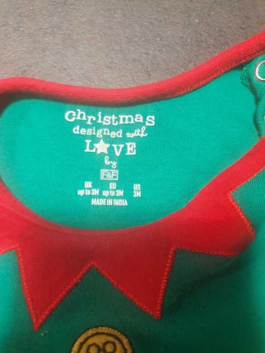 Bluzka niemowlęca święta Boże Narodzenie długi rękaw  F&F