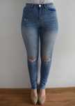 H&M divided 36 s spodnie wysoki stan high waist przecierane