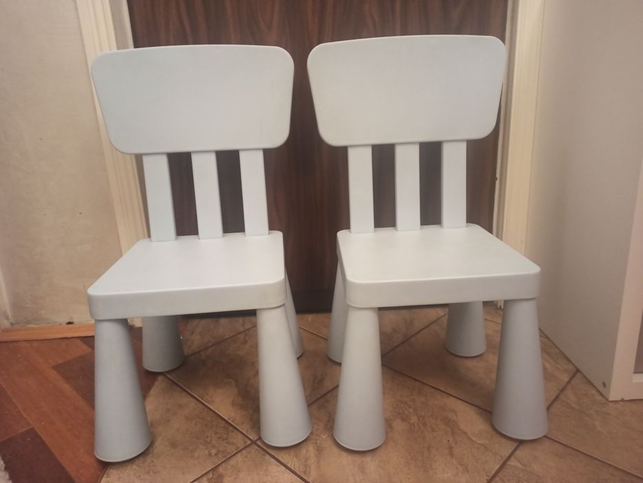 Krzesełka Mammut Ikea 2 szt jasnoniebieskie