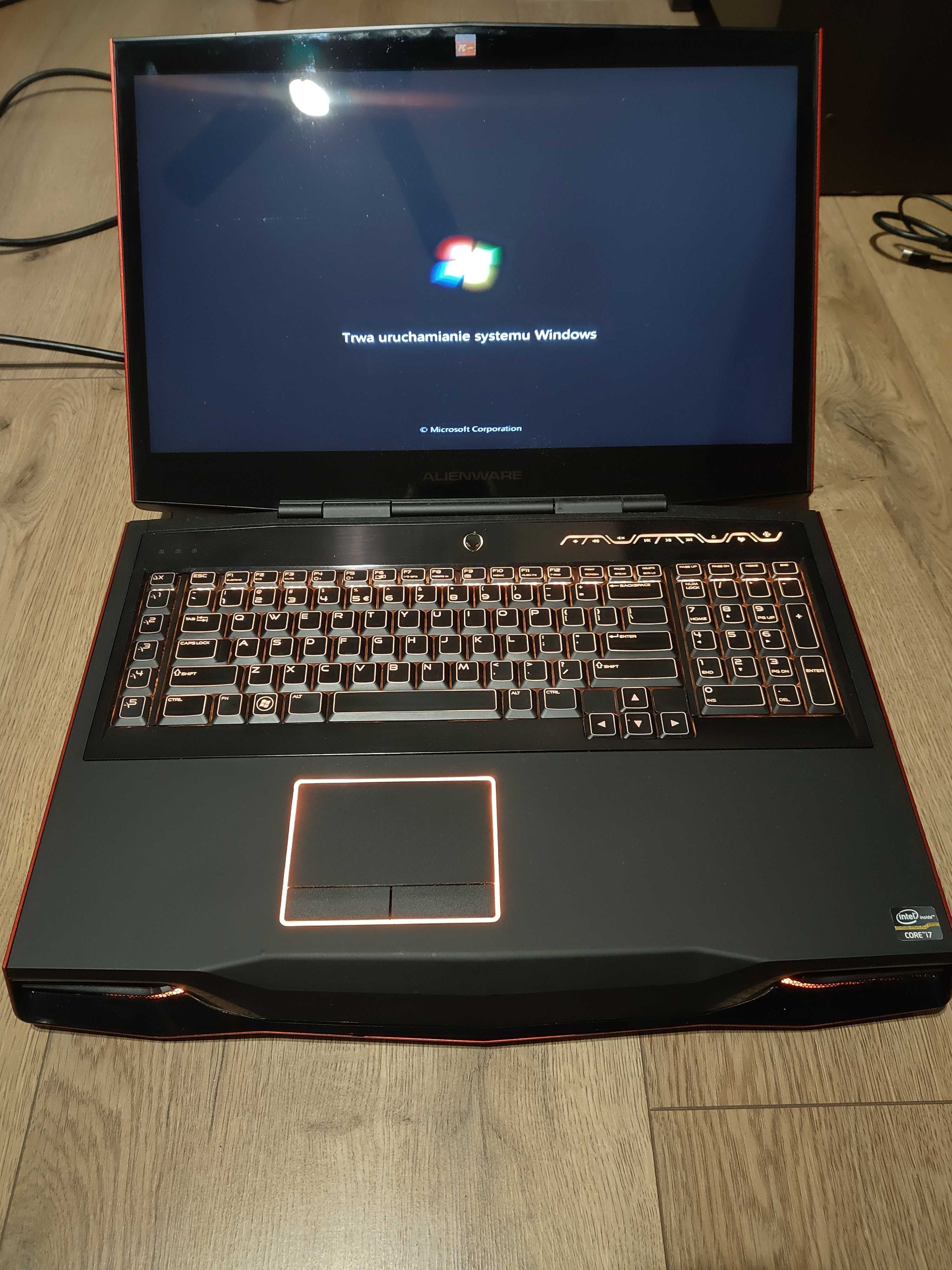 Alienware M18X R2 NEBULA RED BD-ROM Bateria 100% sprawny