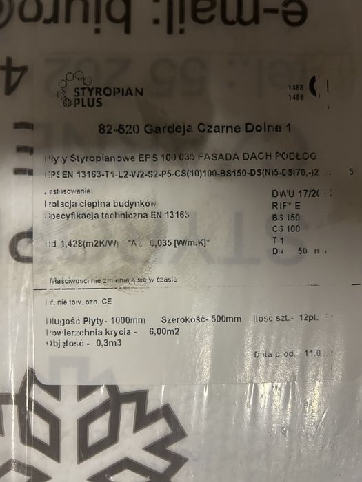 Styropian  podloga dach