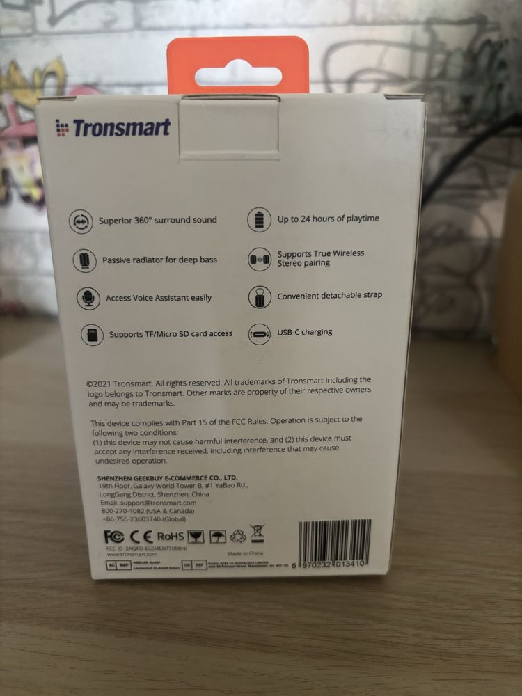 Glośnik przenośny bezprzewodowy Bluetooth Tronsmart Element T6 Mini