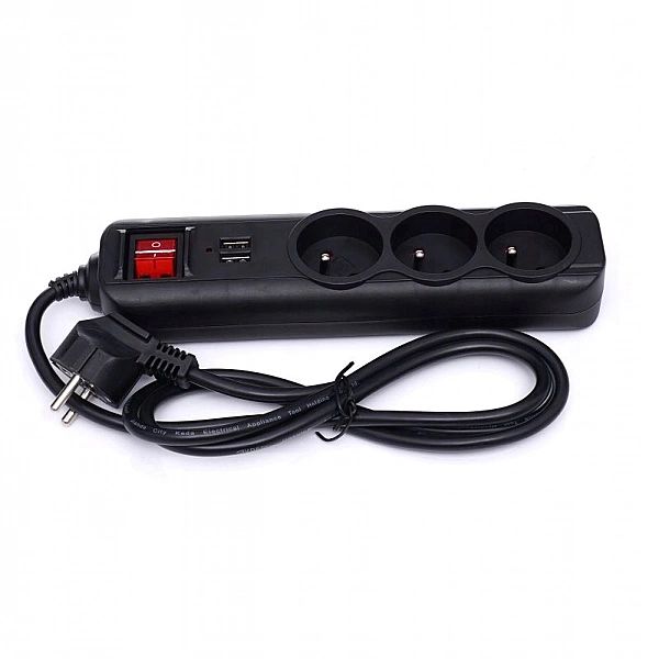 Przedłużacz Listwa Zasilająca Z 3 Gniazdami I 2 Portami Usb 1,5M Kd403