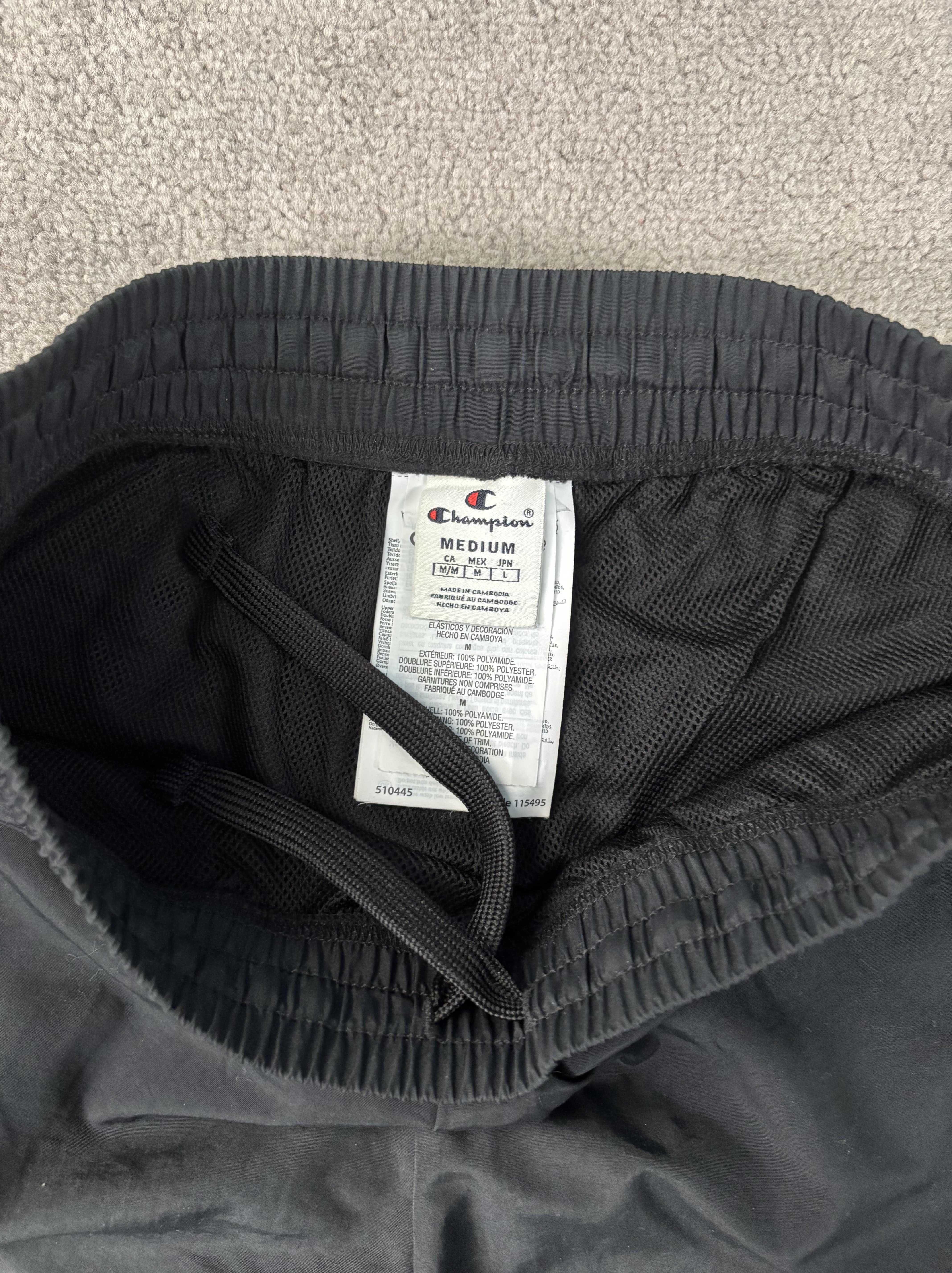 Spodnie Dresy Champion M Czarne Lampasy Ściągacze Joggery