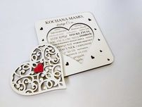 Kartka na Dzień Matki z białej płyty HDF – personalizowana