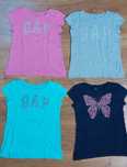 4  Tshirts da marca GAP para menina de 10 anos.