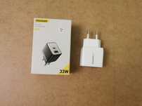Зарядний пристрій , зарядка Essager 33W  GaN  USB і Type C  біла