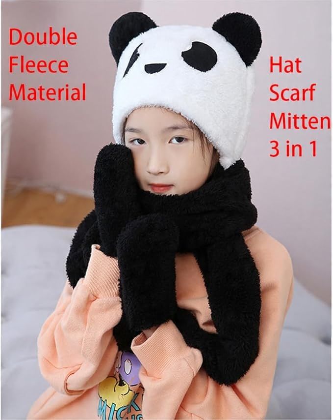 Zabawna Czapka Zwierzęca Miękka Pluszowa Czapka Panda Rozmiar M, 7+