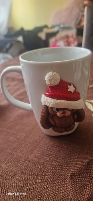 Kubek swiayeczny że zwiarzątkiem