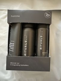 Rituals homme trial set zestaw meski zel pod prysznic dezodorant peeli