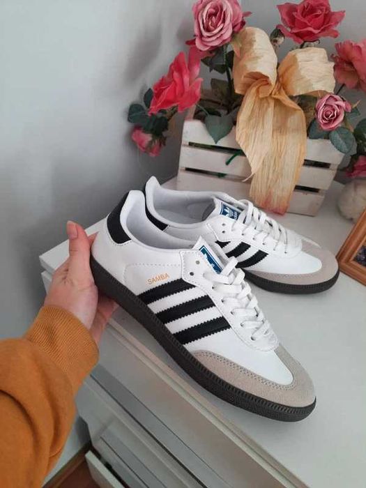 Buty Trampk Adidas_Samba_Vegan_White_Gum R.37