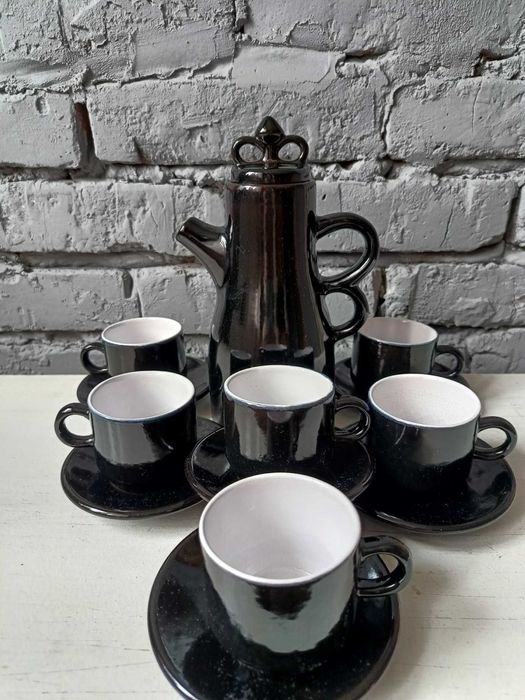 Васильківська кераміка, майоліка ссср. Кавовий сервіз, статуетки