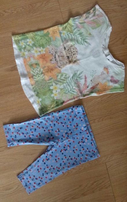 Zestaw T-shirt i legginsy 3/4, 3-4 lata