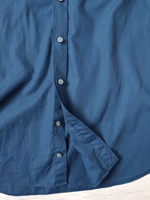 M&S Marks & Spencer granatowa koszula męska r 43 na 185 cm z długim rę