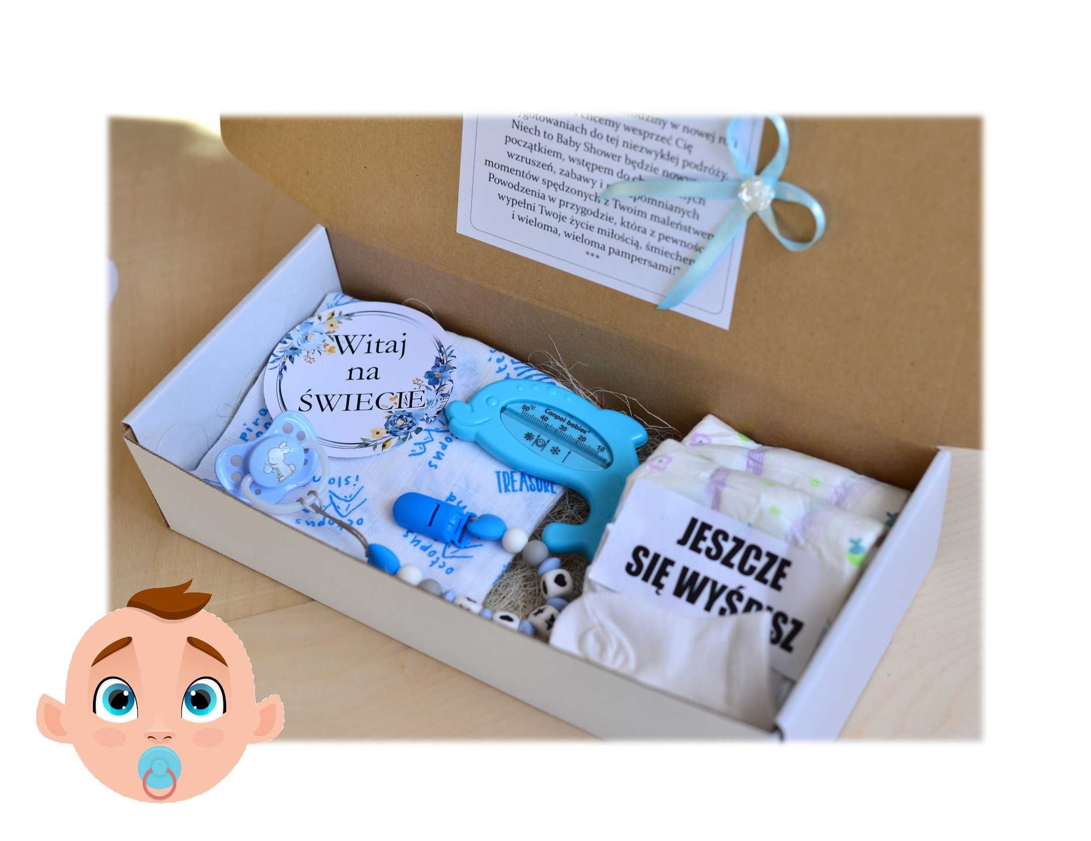 Super Prezent BOX prezentowy na Baby Shower, Chrzest Św. itp.