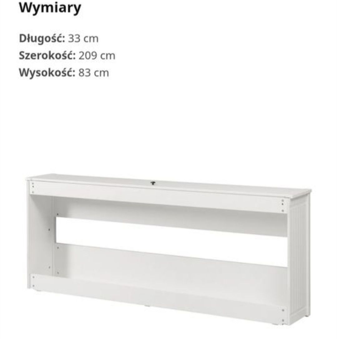 Łóżko leżanka Ikea Hemnes rozsuwane plus pojemnik na pościel i materac