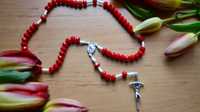Różaniec na sznurku «św. Jan Paweł II i Matka Boża Częstochowska»