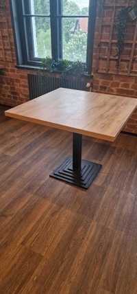 Stół restauracyjny z nogą żeliwną wym. blatu 100x100 + krzesła