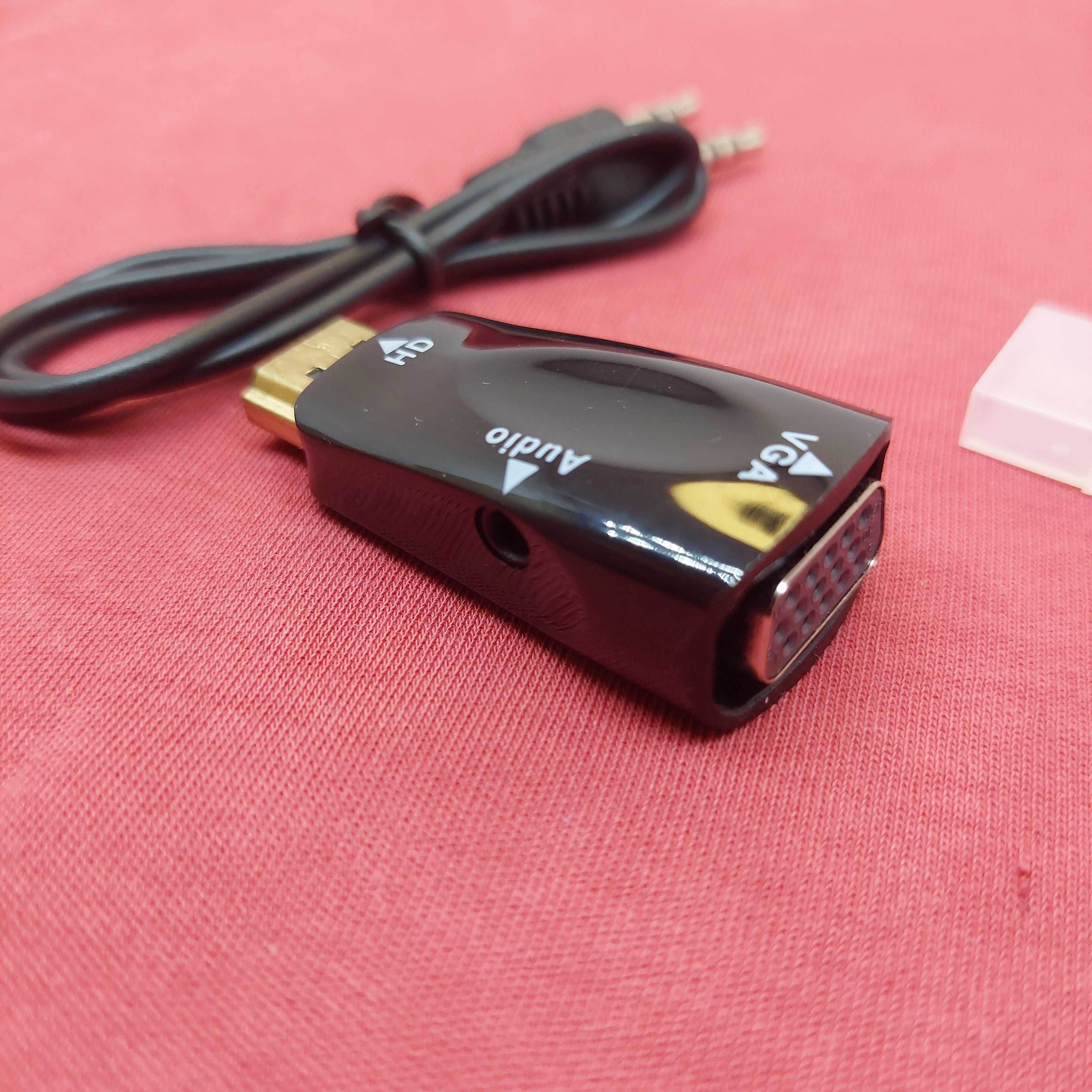 HDMI конвертер в VGA с аудиовыходом для монитора 1080P HD
