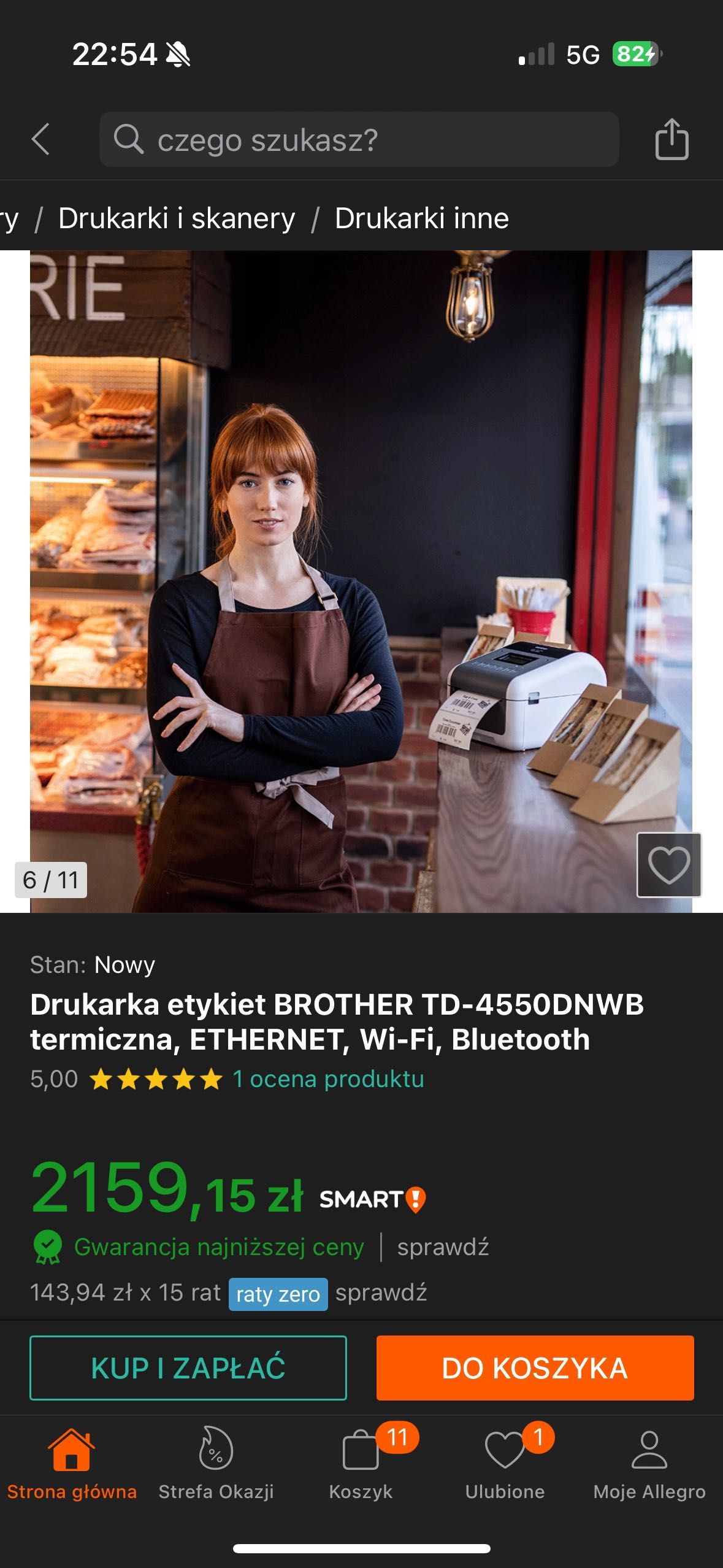 BROTHER TD-4550DNWB
ETHERNET, WI-FI, BLUETOOTH
profesjonalna termiczna