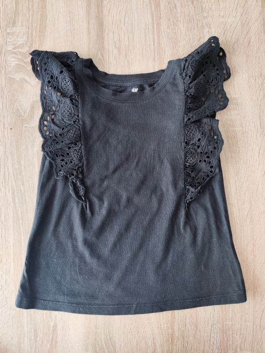 Bluzka z krótkim rękawem, t-shirt h&m 110/116