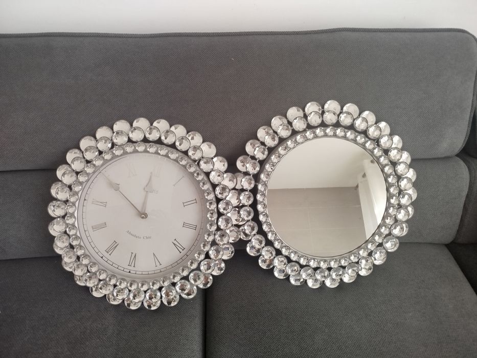 Zegar ścienny  + lustro