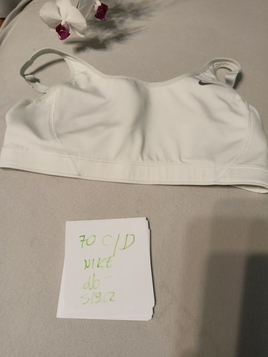 Biały stanik biustonosz sportowy NIKE 70 75 C D