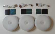 3x Lampka Nocna LED Bezprzewodowa Czujnik Ruchu Zmierzchu USB Magnez