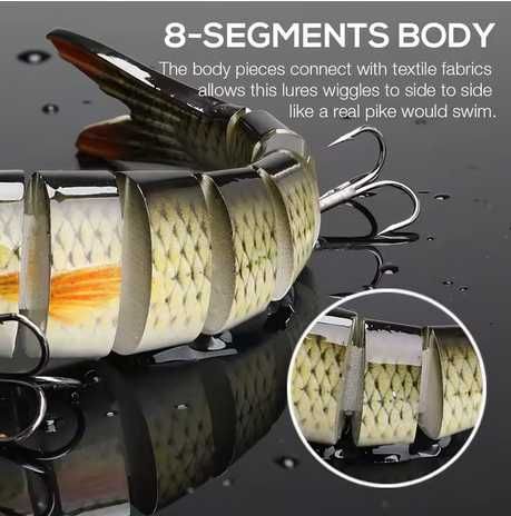 Przynęty wędkarskie Multi Jointed Swimbait Crank Bait Wolno tonąca