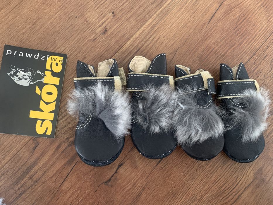 Buty dla psa rozmiar S ze skóry
