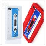 capa cobertura vintage k7 Retro Silicone Cassette Apple iPhone 4