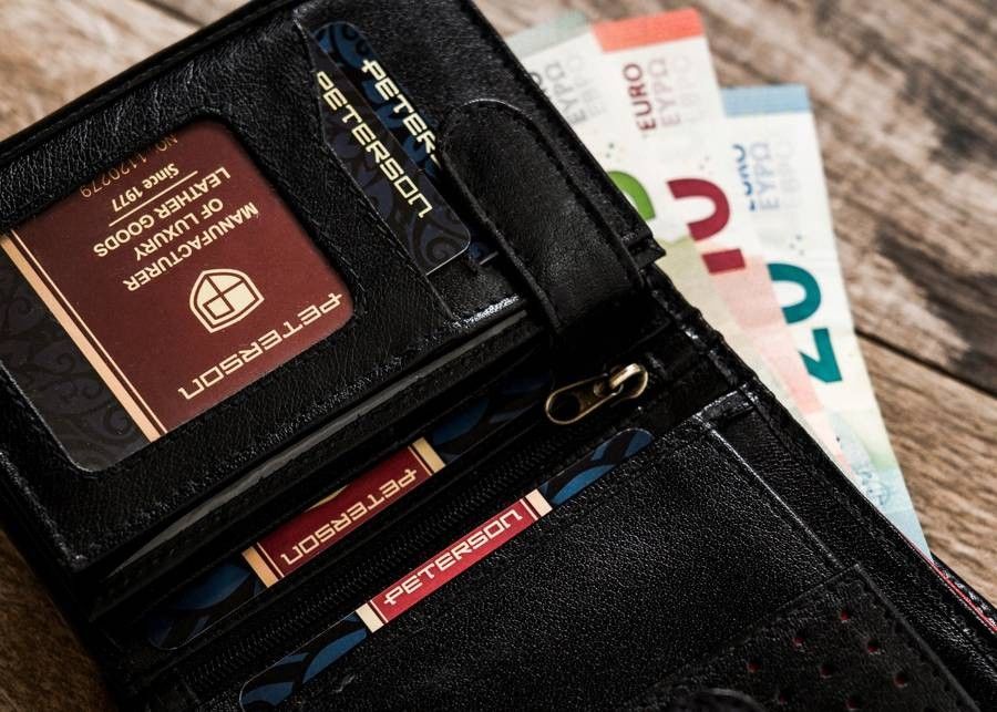 pionowy portfel męski na zatrzask - peterson