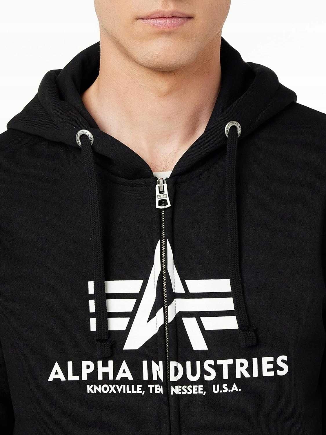 Męska Bluza Z Kapturem ALPHA INDUSTRIES Remove Before Flight Czarny L