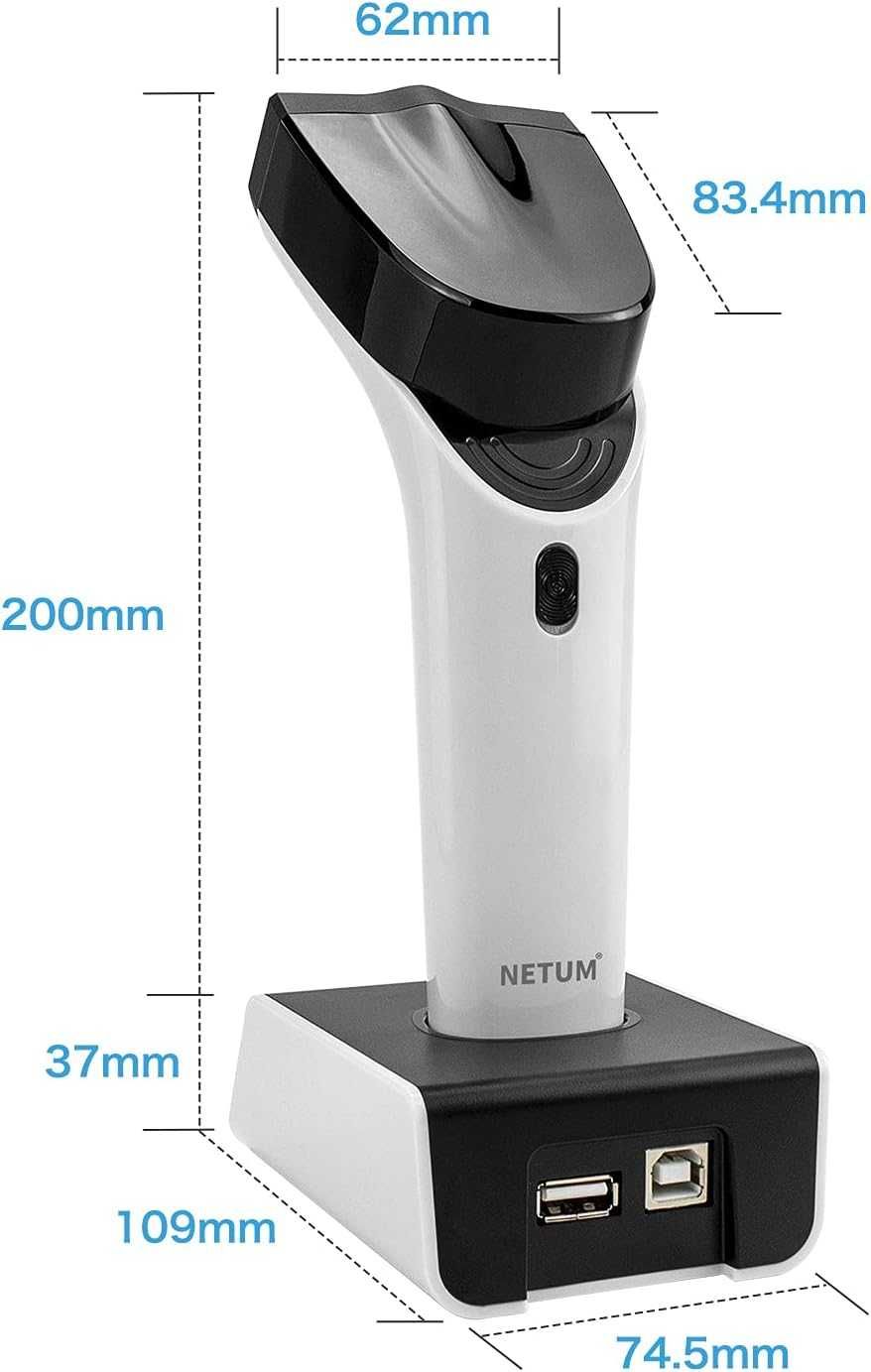 NETUM DS8100 Bezprzewodowy czytnik RFID/NFC, skaner kodów QR i 1D/2D