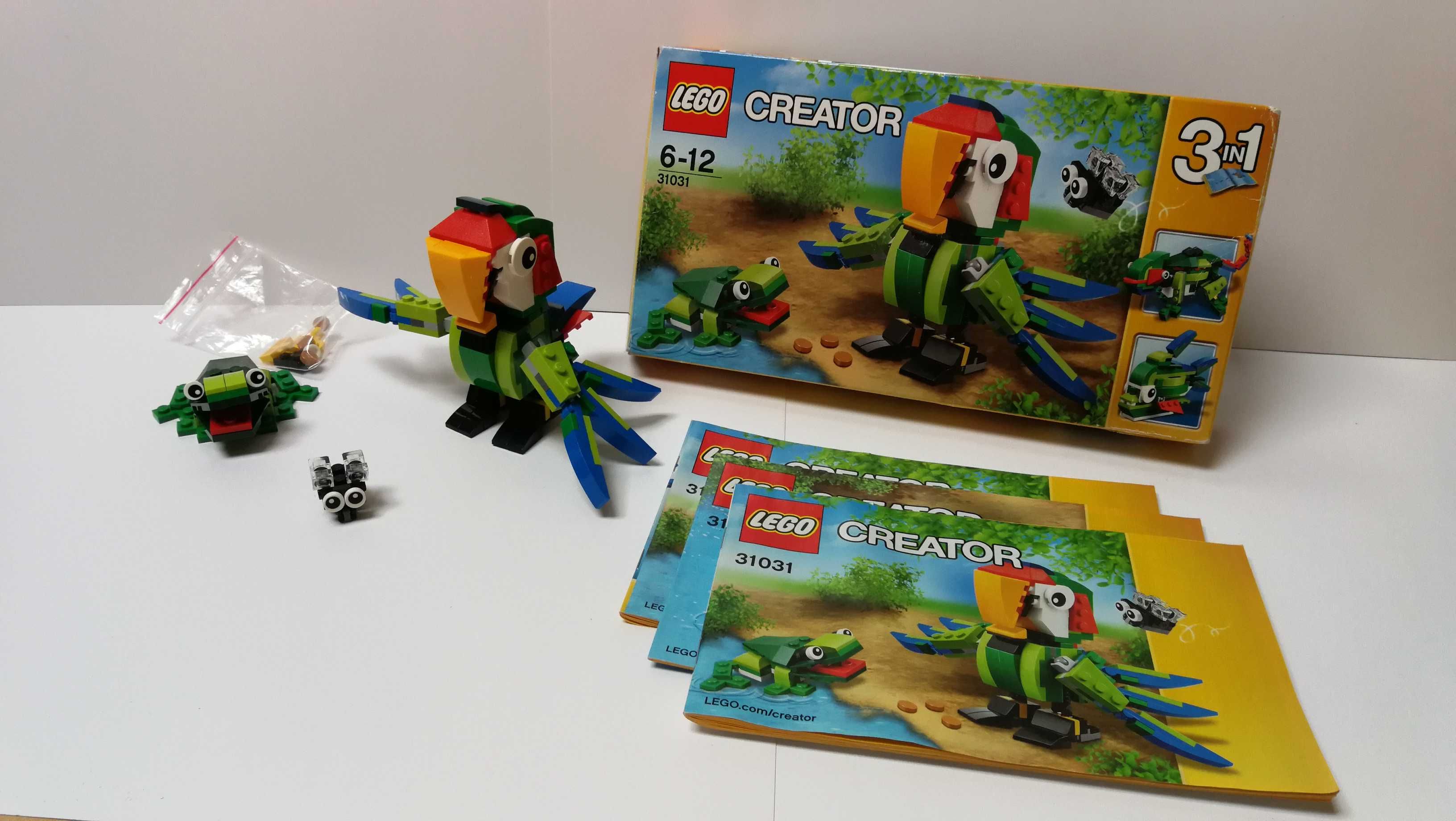 lego creator 31031 papuga 3in1