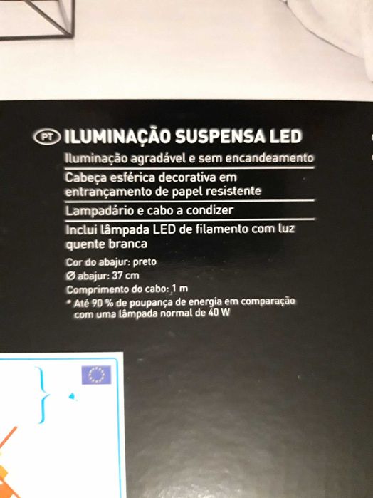 Candeeiro de teto, Iluminação suspensa LED - Artigo NOVO e selado.